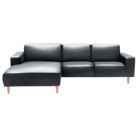 Hjort Knudsen Copenhagen Læder chaiselongsofa venstrevendt