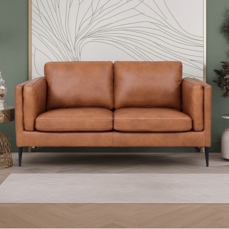 Valencia 2 pers. sofa læder cognac