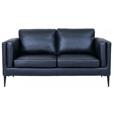 Valencia 2 pers. sofa læder Sort