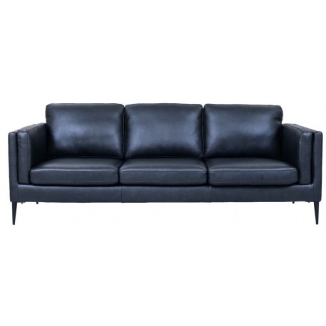 Valencia 3 pers. sofa læder Sort