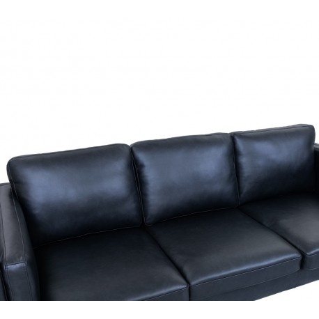 Valencia 3 pers. sofa læder Sort