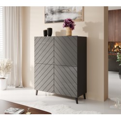 Kommode ABETO mat grafit/ glans grafit