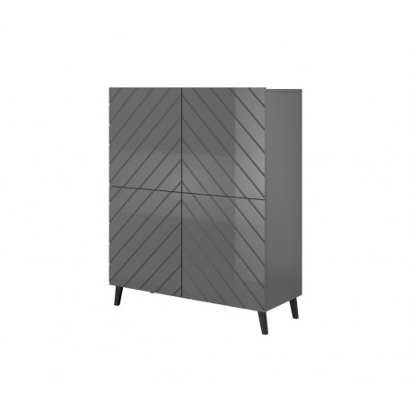 Kommode ABETO mat grafit/ glans grafit
