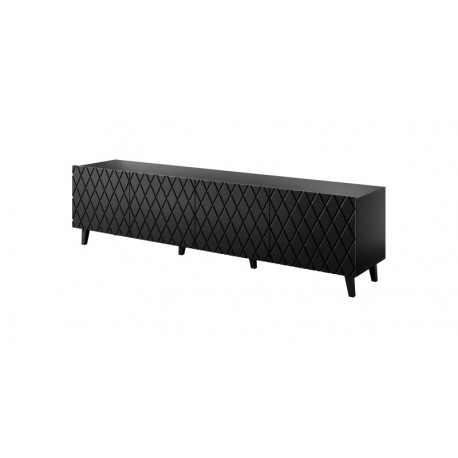 ASTI TV bord 200cm - Sort/mat