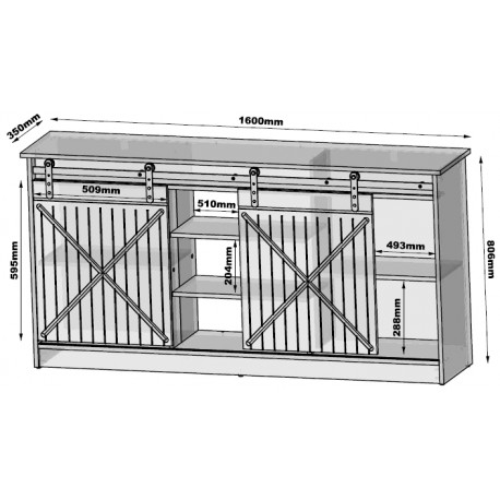 GRANERO kommode mat Sort/ blank Sort
