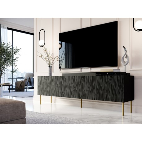 JUNGLE TV bord 190cm - Sort mat