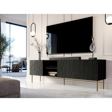 JUNGLE TV bord 190cm - Sort mat
