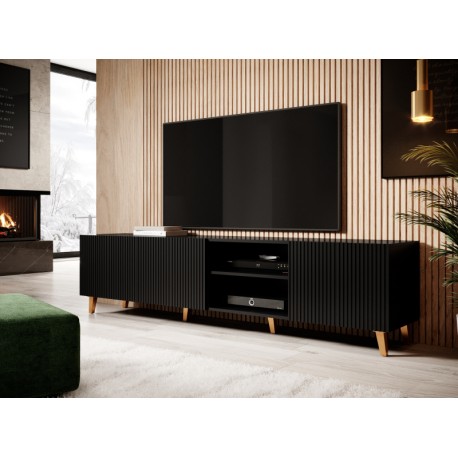 PAFOS TV bord 200/4D Sort/Sort