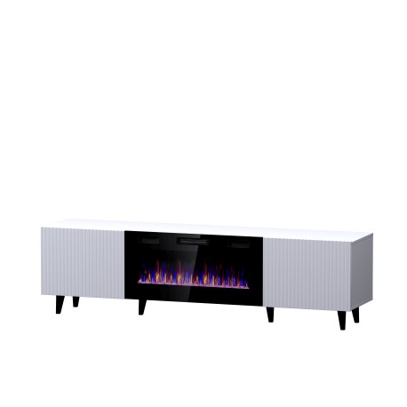 PAFOS EF TV bord 180cm Hvid Sorte ben