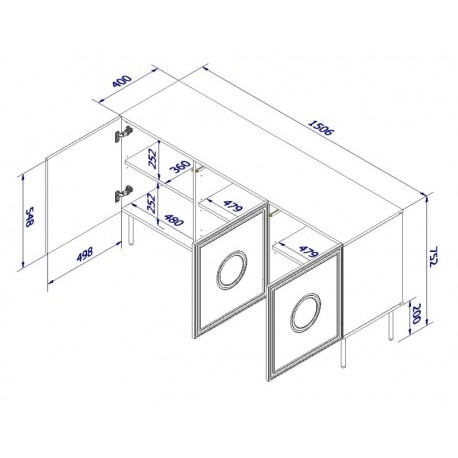 PALAZZO kommode 200 (4D)