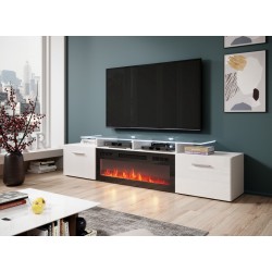 ROVA EF TV bord Hvid - med Pejs