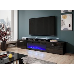ROVA EF TV bord Sort med Pejs