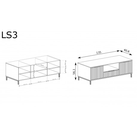 LINKaSTYLE TV bord LS3