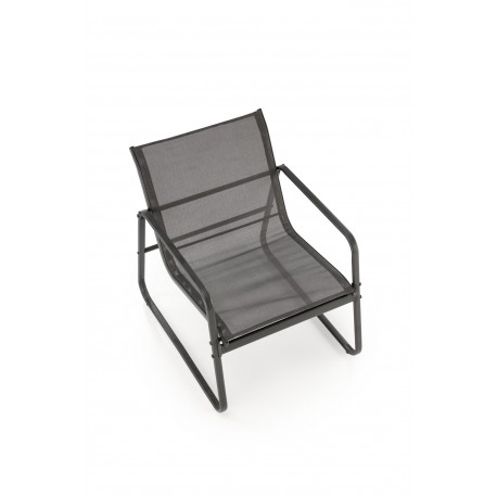 CONOR havesæt sofa + 2 stole + sofabord - mørkegrå og lysegrå