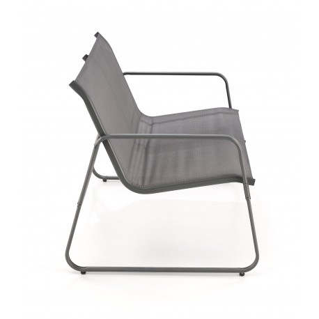 CONOR havesæt sofa + 2 stole + sofabord - mørkegrå og lysegrå