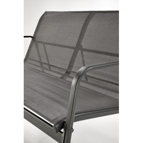 CONOR havesæt sofa + 2 stole + sofabord - mørkegrå og lysegrå