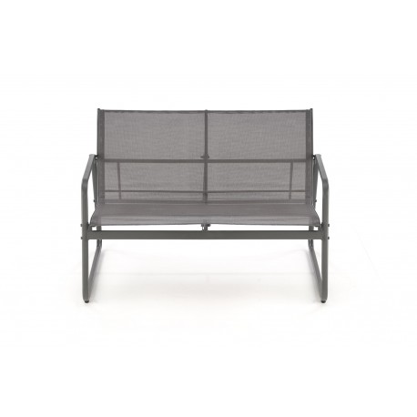 CONOR havesæt sofa + 2 stole + sofabord - mørkegrå og lysegrå