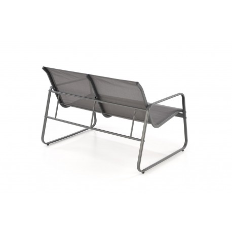 CONOR havesæt sofa + 2 stole + sofabord - mørkegrå og lysegrå