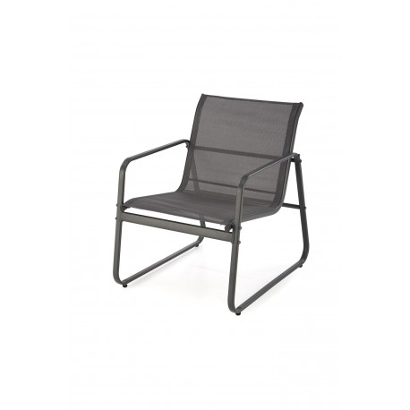 CONOR havesæt sofa + 2 stole + sofabord - mørkegrå og lysegrå