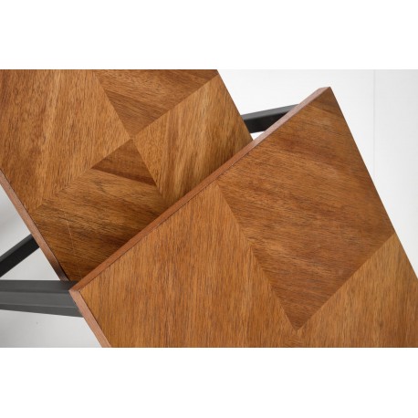 ELZA sæt af 2 sofaborde, Valnød/Sort