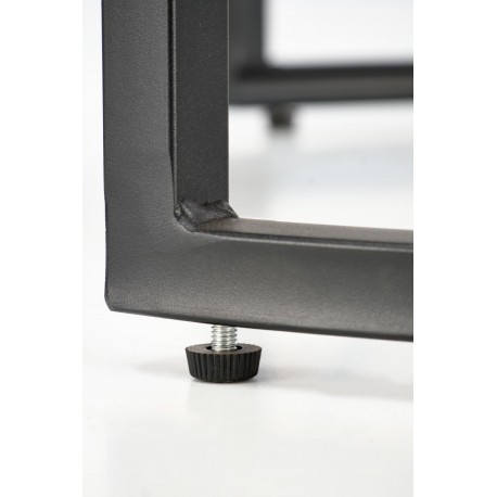 ALEXANDRA sæt af to sofaborde, Sort marmor / Sort