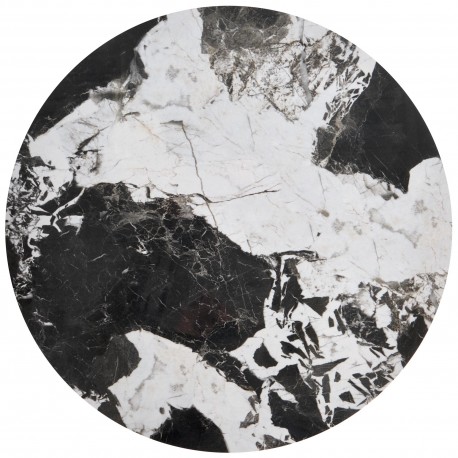 ALEXANDRA sæt af to sofaborde, Sort marmor / Sort