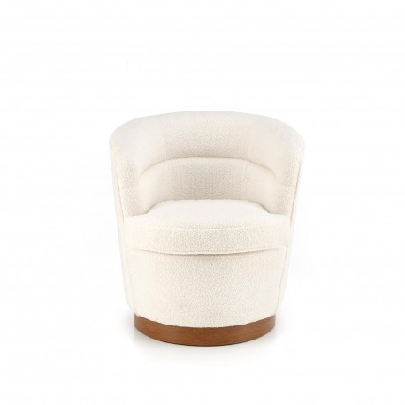 AMY lænestol Creme/Valnød