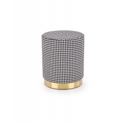 ARUNA puf - Sort/Hvid/guld
