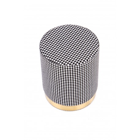 ARUNA puf - Sort/Hvid/guld