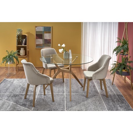 ASHMORE bord, - top - transparent, ben - Naturlig