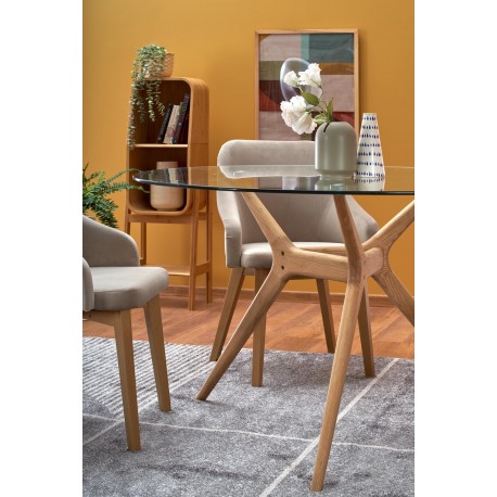 ASHMORE bord, - top - transparent, ben - Naturlig
