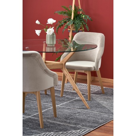ASHMORE bord, - top - transparent, ben - Naturlig