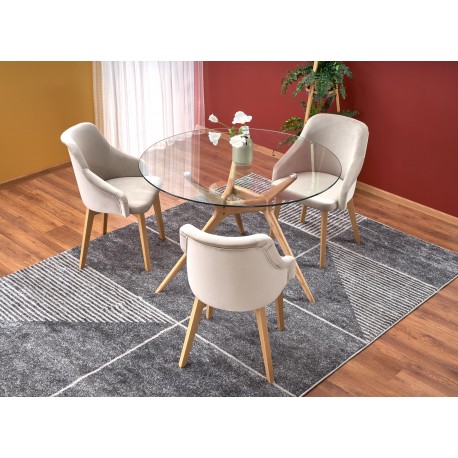 ASHMORE bord, - top - transparent, ben - Naturlig