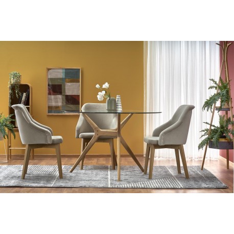 ASHMORE bord, - top - transparent, ben - Naturlig