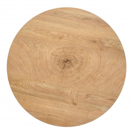 BROKLYN Rund sofabord Ø80 cm Natur eg / Sort