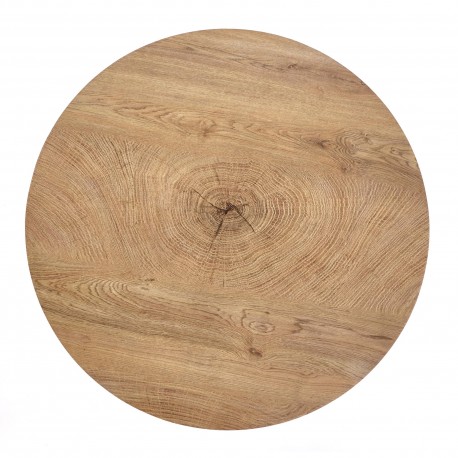 BROKLYN Rund sofabord Ø80 cm Natur eg / Sort