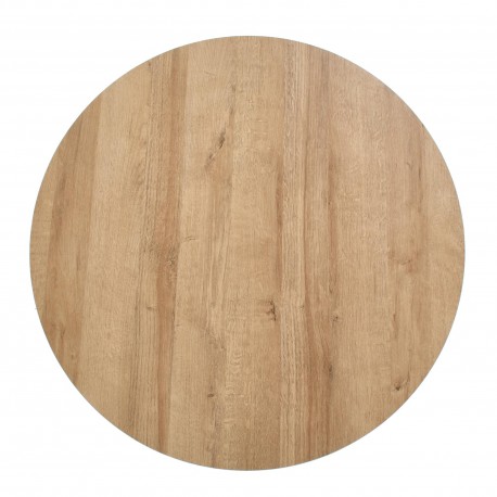 CAMILA sofabord Ø80 cm - Gylden eg / Sort