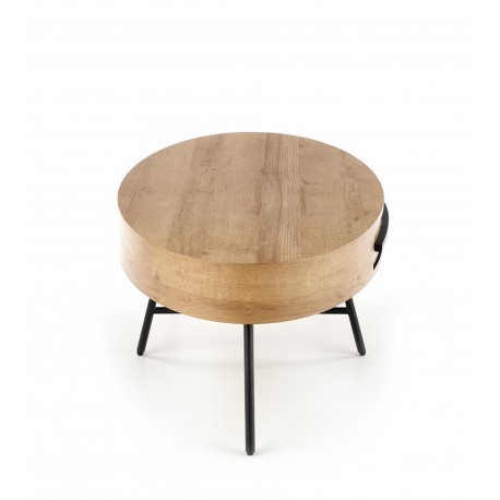 CAROLINA sofabord, gylden eg / Sort