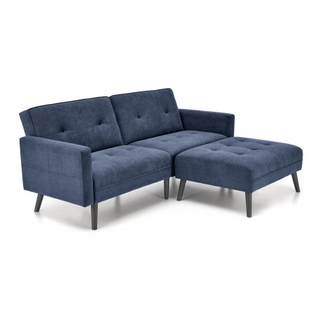 CORNELIUS Sovesofa med skammel - blå