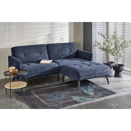 CORNELIUS Sovesofa med skammel - blå