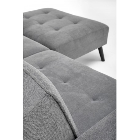 CORNELIUS sammenklappelig sofa med ottoman, - Grå