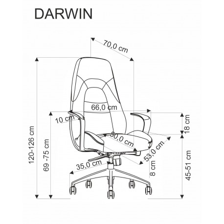 DARWIN kontorstol, Cappuccino