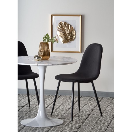 DENVER bord, - top - Hvid marmor, ben - Hvid