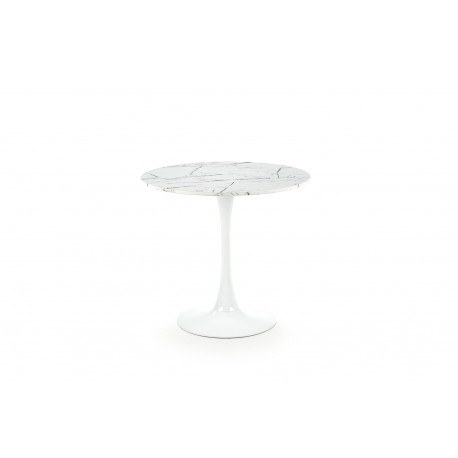 DENVER bord, - top - Hvid marmor, ben - Hvid