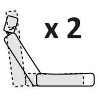 Med 2 x Recliner på El