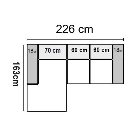 226 x 163 cm Venstrevendt